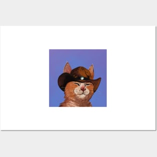 Cowboy Cat Posters and Art